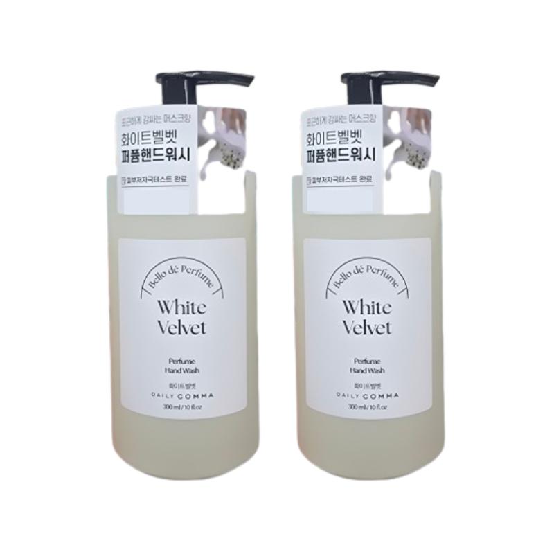 Dailycomma Velo de Perfume Handseife 300ml – White Velvet, Feuchtigkeitsspendendes Gel-Handreiniger, Sanfter Schaum, Eleganter Blumiger Moschusduft