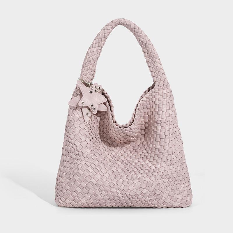 2025 New High-Quality Woven Handbag Bucket Bag Large Capacity Casual Commuter Shoulder Bag for Women