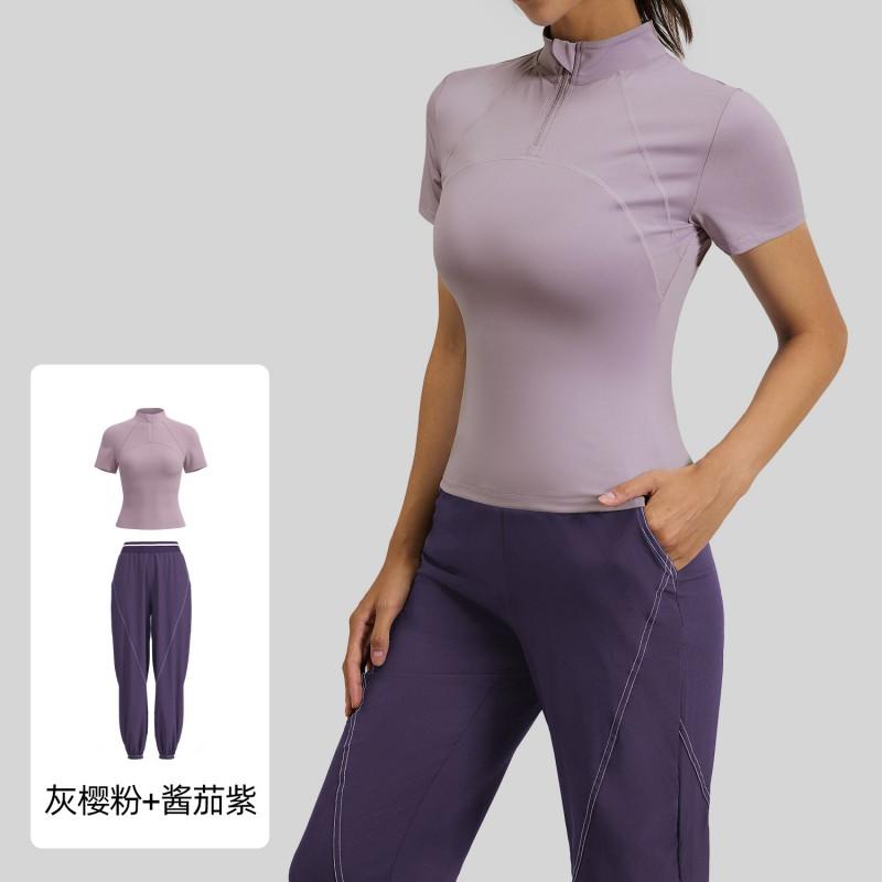 Womens Breathable Running Set Jogging Gym Fitness Activewear