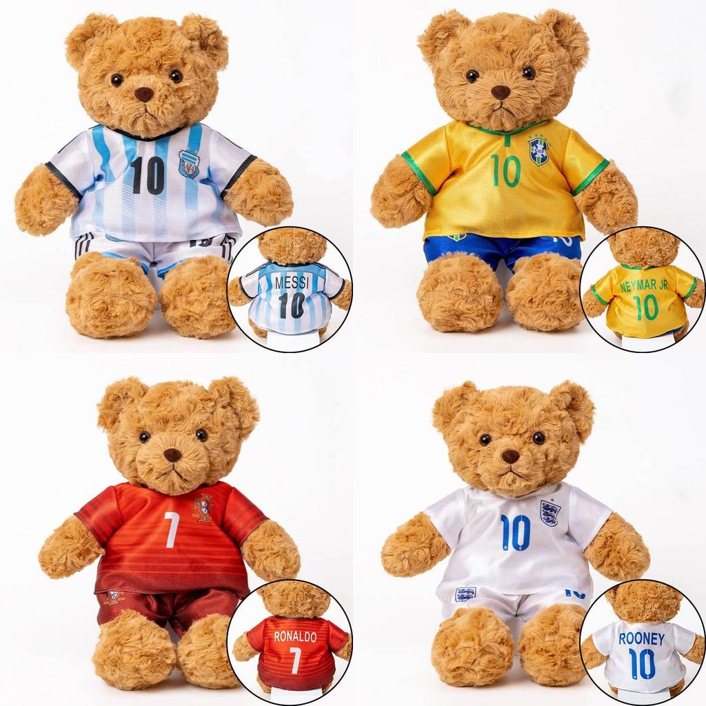 Adorable Soccer Teddy Bear Plush Toy With Messi Jersey Cute And Collectible Gift