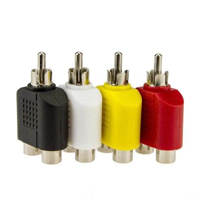 Audio Plug RCA Male To Female RCA To 2 RCA Audio Adapter Connectors Plugs Audio Cable Y Adapter