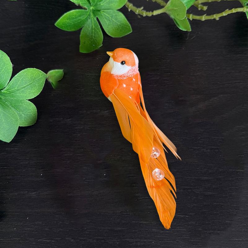 1PCS Garden Prop DIY Decoration Swallow Tail Bird Clip Handmade Simulation Bird Creative Feather Lawn Branch Figurine Ornament