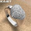 925 Silver Full Heart Crystal 7-10 Ring For Women Lover Party Fashion Accessories Jewelry