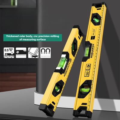 High Precision Level Ruler Portable Construction Spirit Level Strong Magnet Aluminum Alloy Balance Ruler Measuring Manual Tools