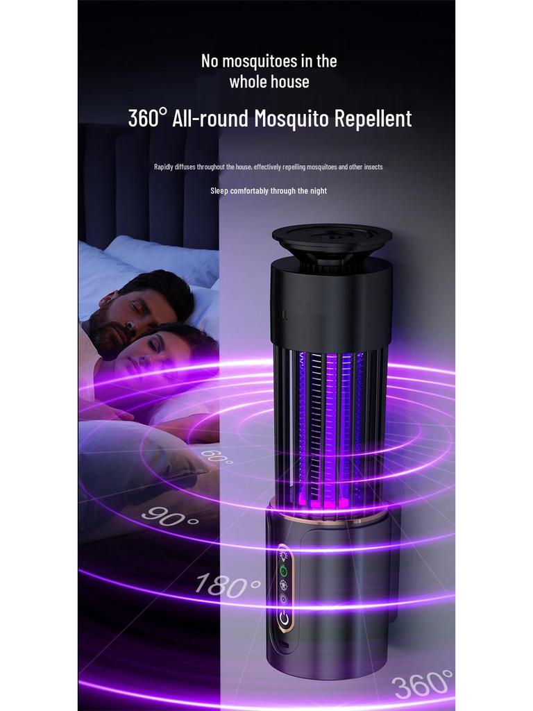 Portable 3-in-1 Electric Mosquito Killer Lamp with Purple Light and USB Charging