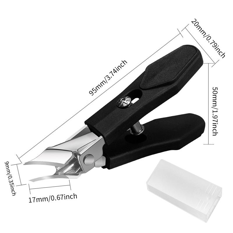 

Кусачки для ногтей с большим отверстием и скошенным кончиком, высококлассные оригинальные противоразбрызгивающие, с одинарным желобком для брони, кусачки для толстых ногтей на ногах чёрный