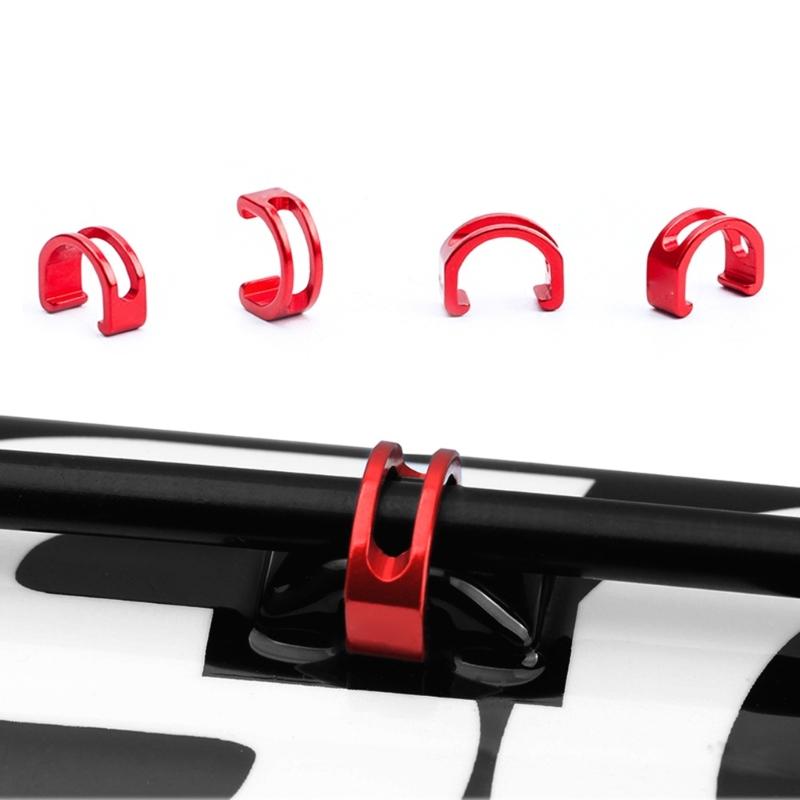 10Pcs Aluminum Alloys Bicycles Cable Clip Brake Cable Housing Clip Fixed Clamps Brake Derailleurs Shifts Cable Clip