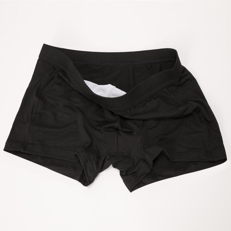 Men's Boxer Underwear with Four Corners Breathable Solid Color Youth Mid Waist Breathable