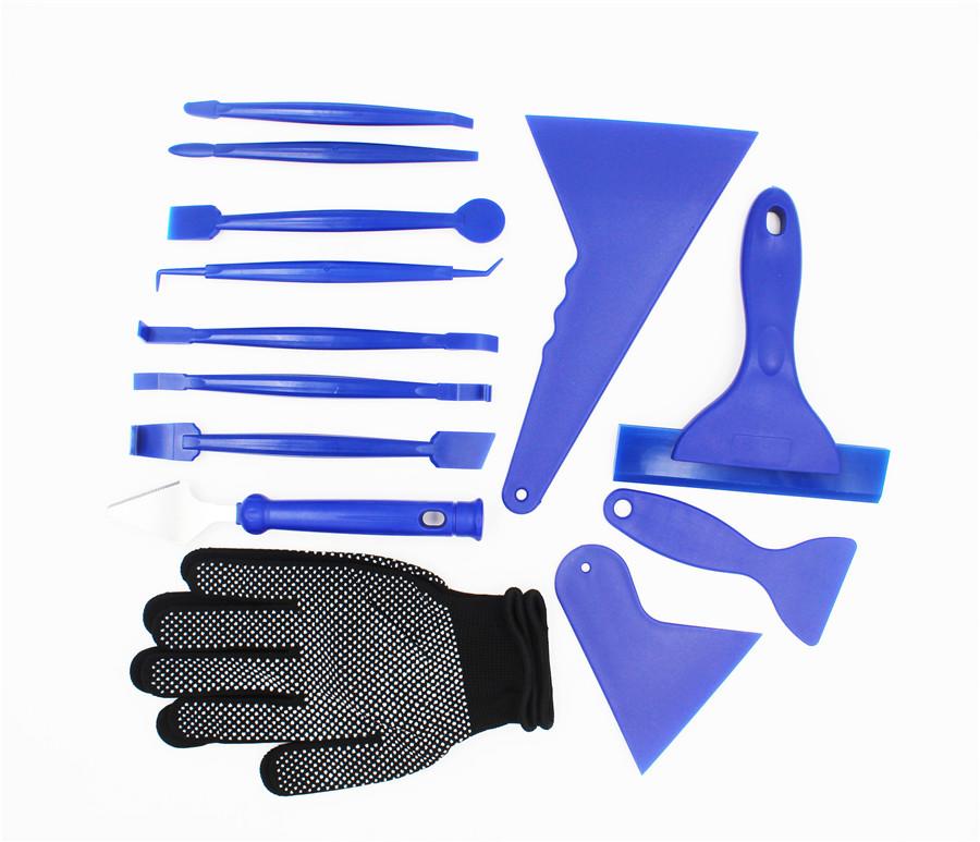 13PCS Car Window Film Tint Tool Car Gloves Vinyl Wrap Film Squeegee Scraper Tool