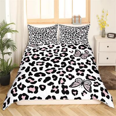 Bettbezug mit braunem Leoparden- und Geparden-Print für Kinder, Teenager, Jungen, Mädchen, Männer und Frauen, Schlafzimmerdekoration, Afrika-Wildtier-Thema, Bettwäsche-Set
