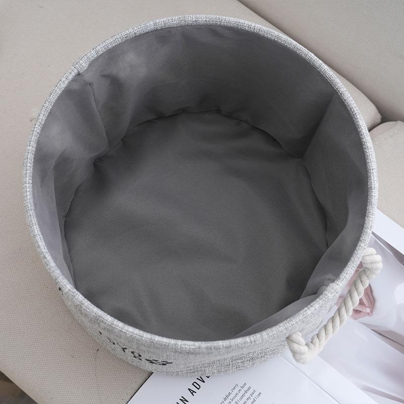 Large Canvas Dog Toy Storage Basket Foldable Laundry Basket Pet Toy Organizer With Handle Laundry Bag