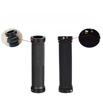Bicycle Handlebars Rubber Mountain Bike Handlebar Anti-skid MTB Bike Grips Alloy Cuffs Bilateral Lock Bicycle Handle Accessories