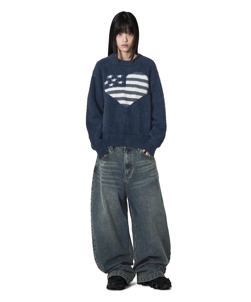 OPENYARD(OY) American Heart Knit - Navy
