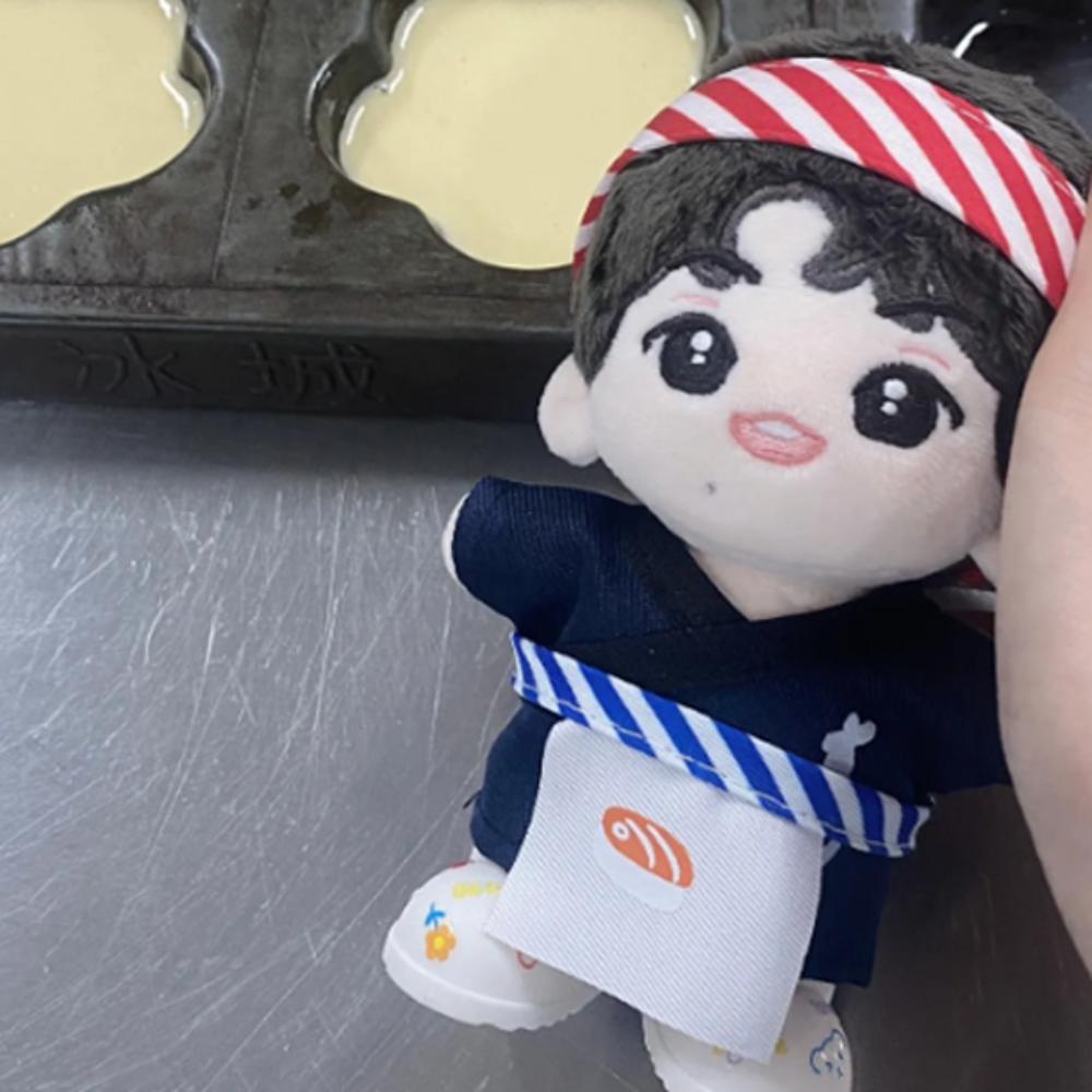 Sushi Chef Doll Clothes Outfit Japanese Style Doll Clothes Set 10cm Cotton Doll