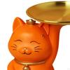 Elegantes Katzen-Skulptur Schmuckhalter und Aufbewahrungsbox Set für Wohnkultur