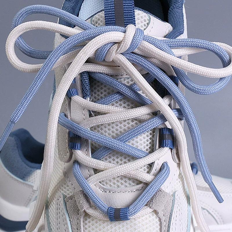 1Pair Round Shoelaces for Sports Boot Sneaker Shoe Laces Solid Shoes Strings Classic Athletic Sports