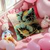 Oil Painting Floral Elegant Pillow Case Antidustmite Pillowcase Invisible Zipper Silky Short Plush Sofa Cushion Cover