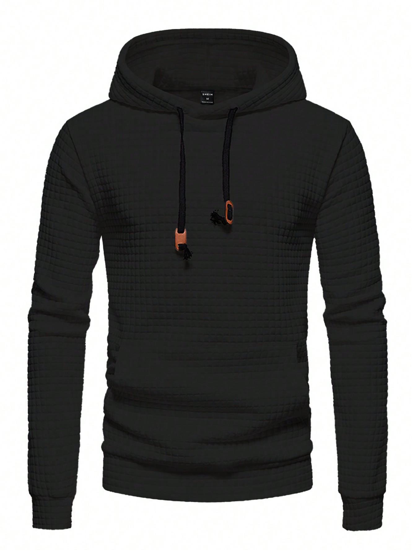 

Мужская однотонная толстовка с капюшоном Manfinity Homme на шнурке S