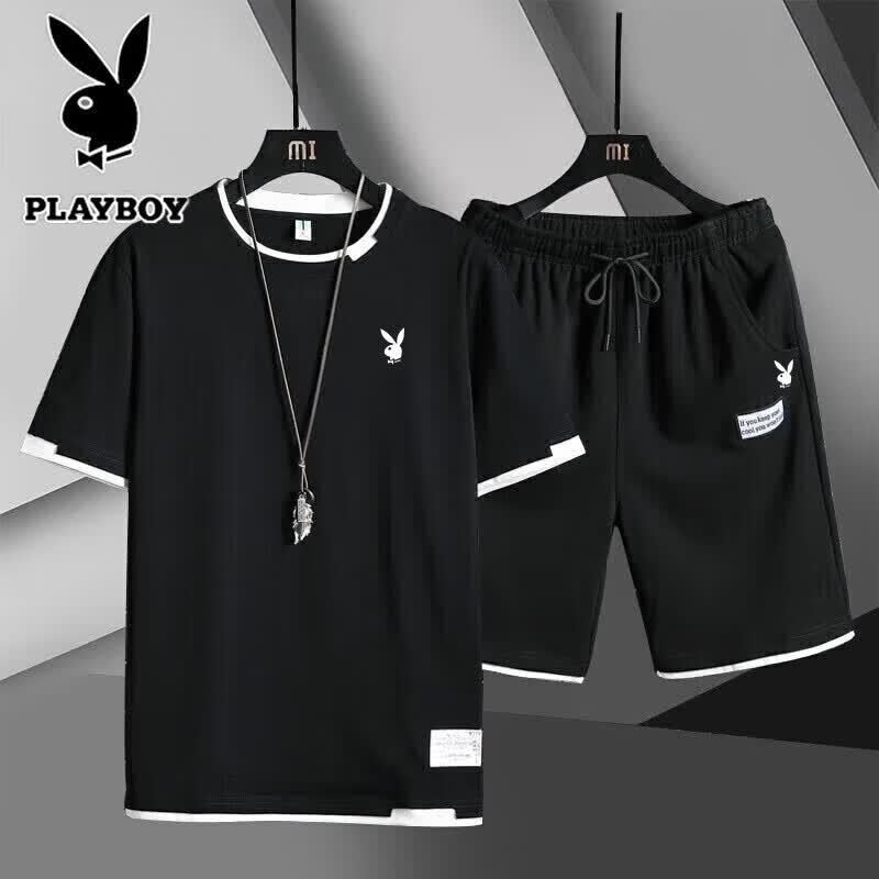 PLAYBOY Men s Summer T-Shirt & Shorts Set 2XL