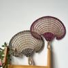 Natural Hand-operated Fan Hand-Woven Wall-mounted Fan Durable Handheld Fan  Wall Decoration