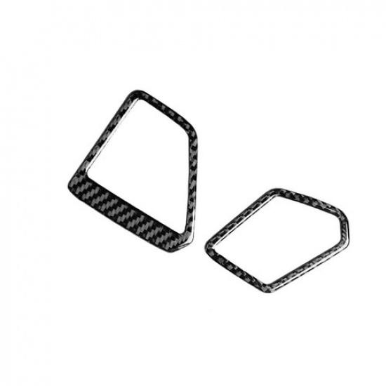 New 2xCarbon Fiber Dashboard Air Vent Sticker For BMW 3 Series G20 -20
