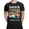 Męski T-shirt O-Oasis Zespół Rockowy Humor Bawełniany T-shirt Krótki Rękaw Brytyjska Muzyka Albumy T-shirt Okrągły Kołnierzyk Top Oryginalny