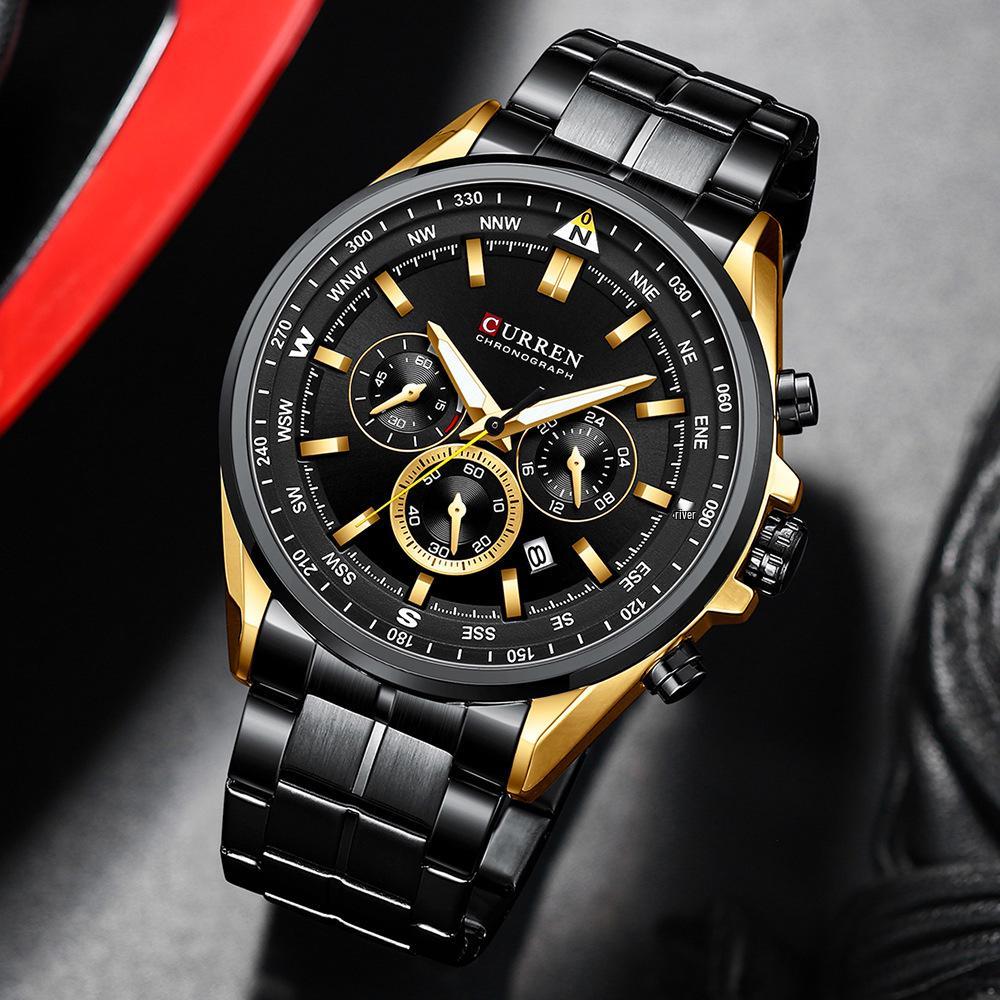 Curren 8399 Men's Quartz Multifunction Calendar Watch with Large Dial