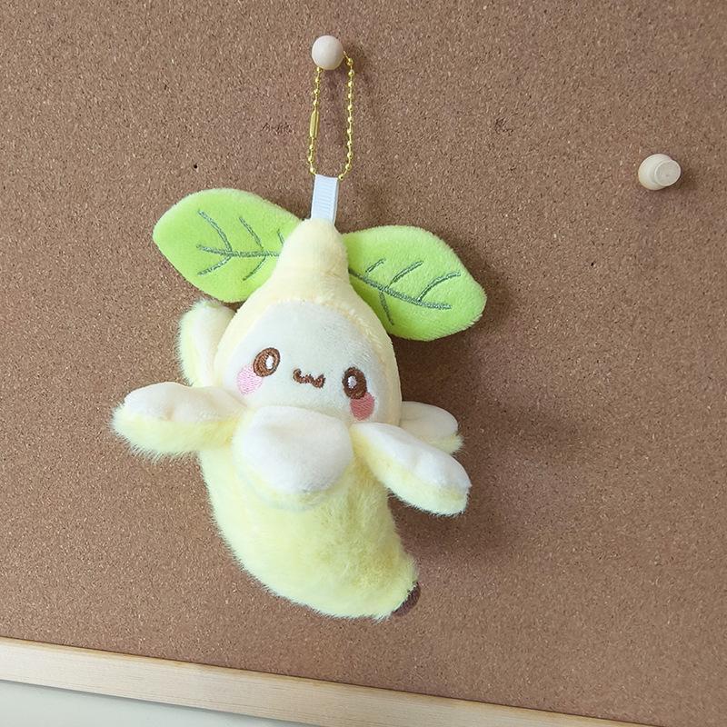 

Cute Cute Skinned Banana Keychain Pendant Cartoon Plush Toy Doll Schoolbag Bag Ornament Doll 12cm