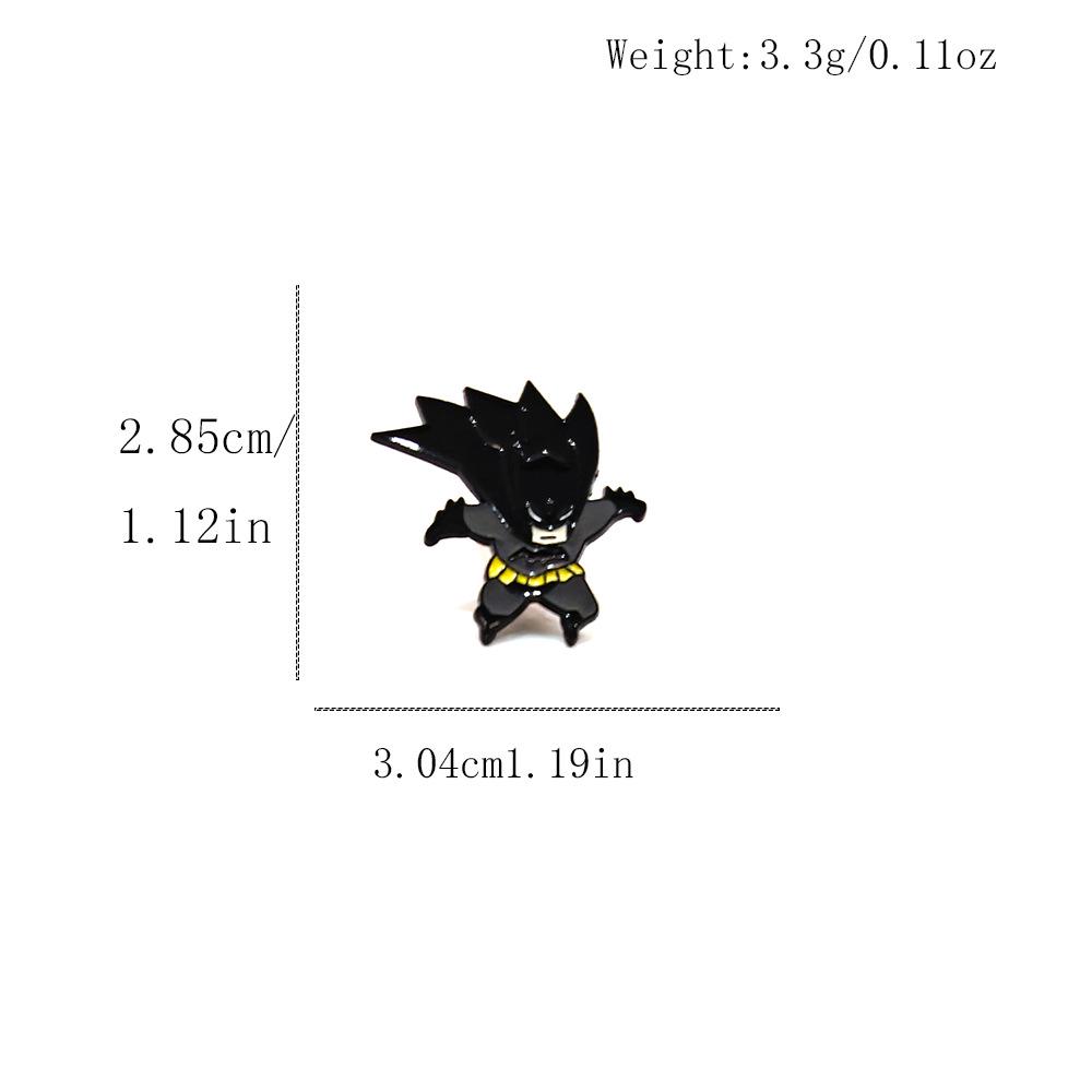 Classic Batman Cartoon Brooch – Superhero Badge and Anime Accessory