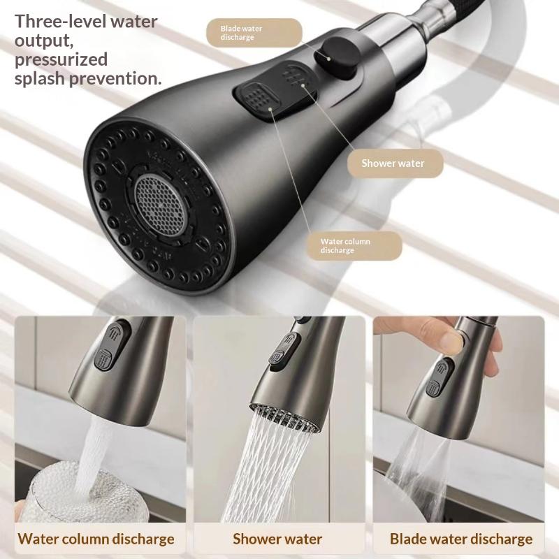 Universal Replacement Pull Out Spray Head for Kitchen Mixer Tap Ergonomic Nozzle for Modern Apartment Kitchen Use