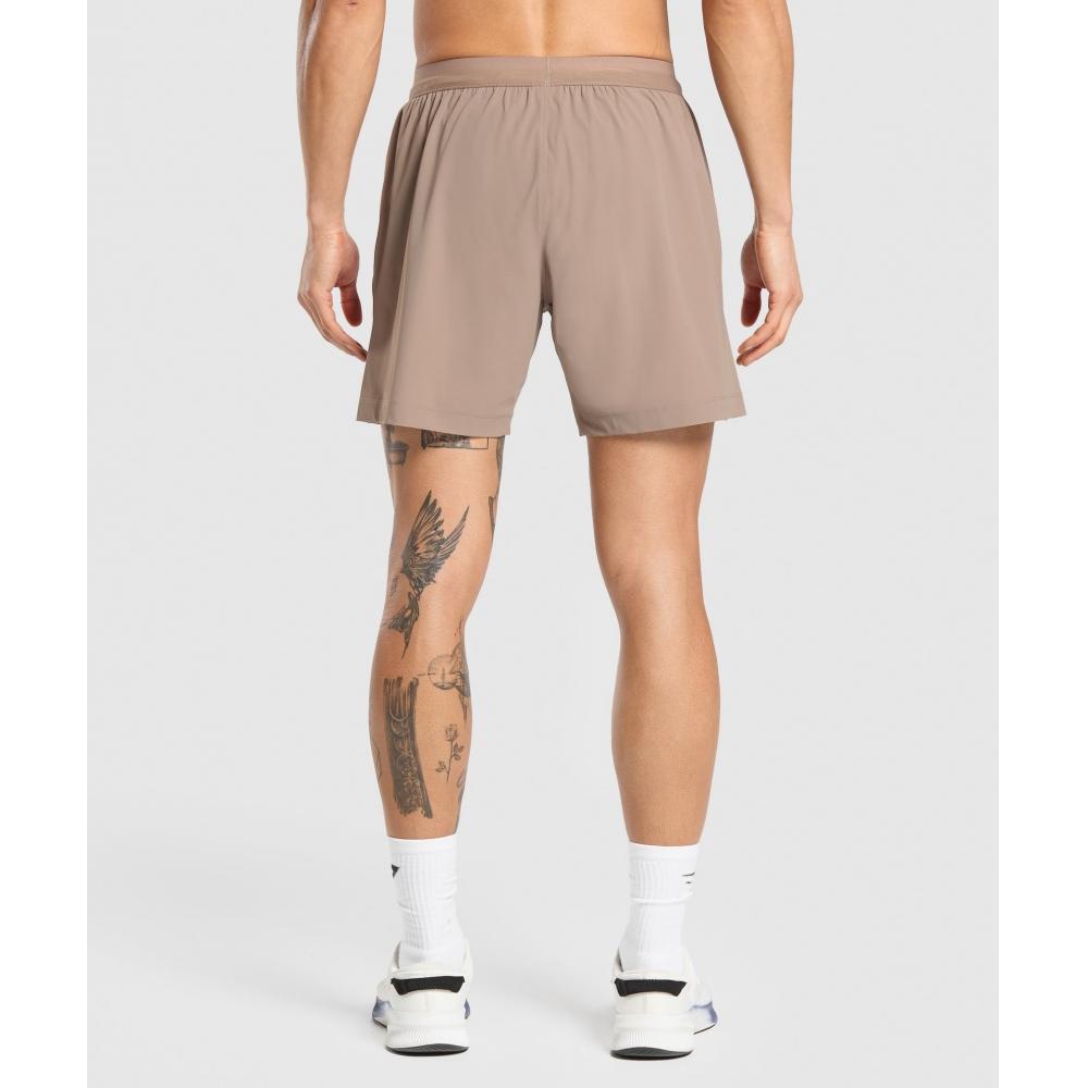 Gymshark Studio 6 Shorts Lifestyle Brown A1a4h Nc0s