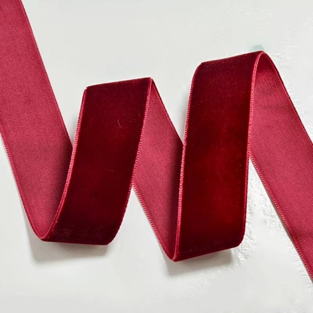 New 5 Yards Velvet Ribbon 6/10/15/20/25/40mm Single-Sided Gift Wrapping Ribbon DIY Handmade Velour Ribbons Bow Flower Bouquet