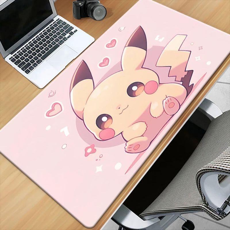 Pokemon Cartoon Cute HD Printing Gaming Mousepad Computer Lock Edge Natural Rubber Esports Desk Pad Large Mouse Pad