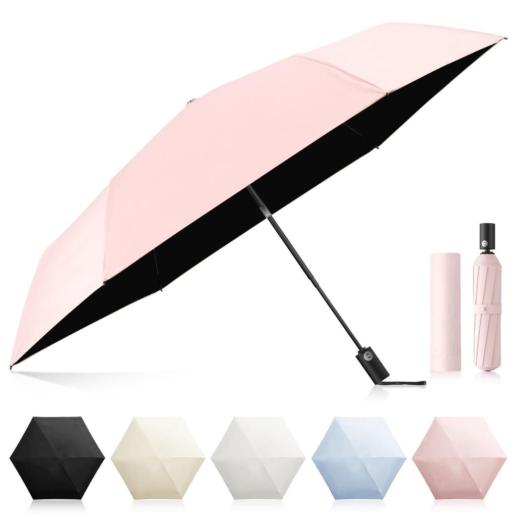 Supervised by a Practicing Tiered Storage JIS UV Light and Heat Suitable for Both Sunny and Rainy Automatic 100cm Folding Umbrella for and Heatstroke