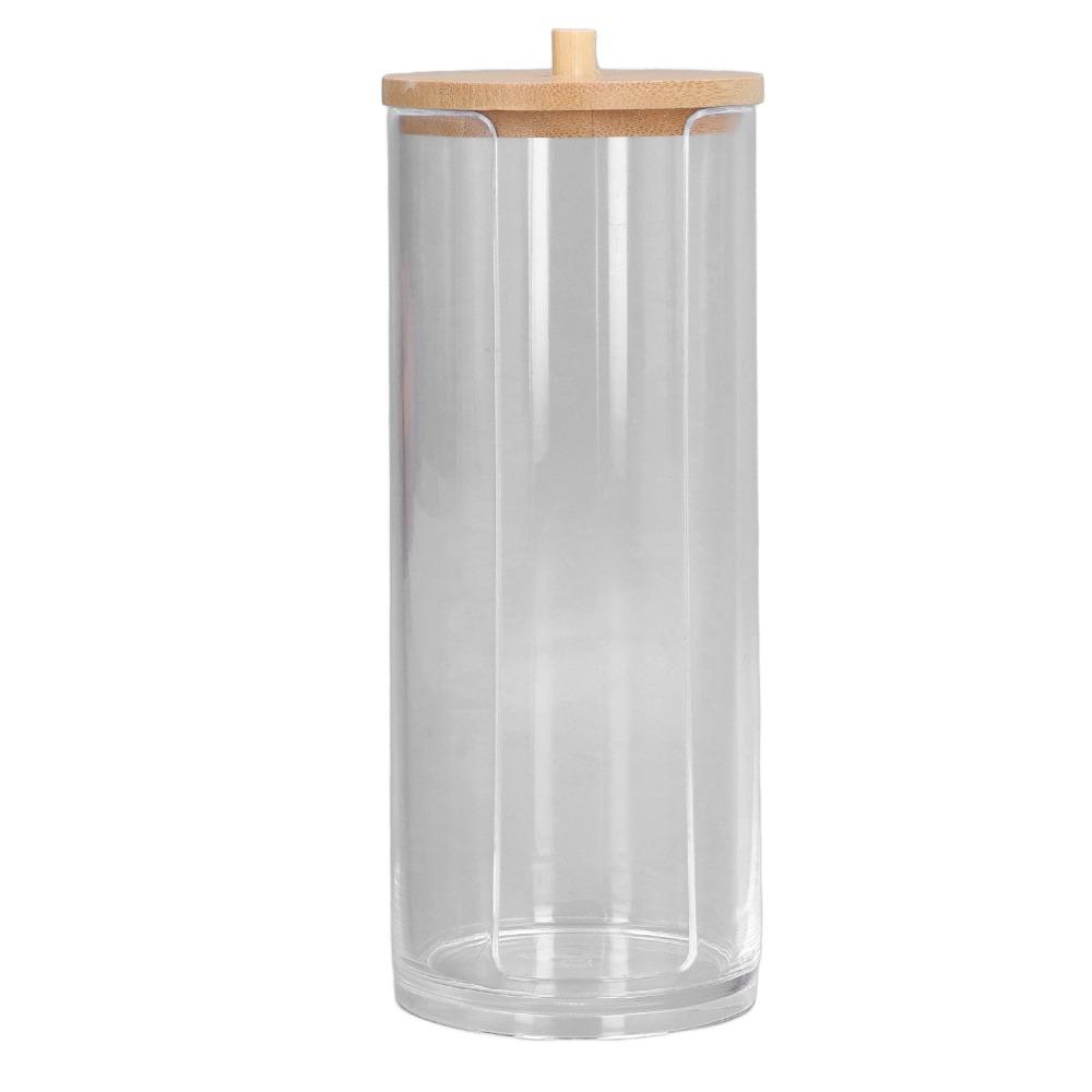 Transparent Cotton Pad Dispenser Decorative Cosmetic Pads Container Cotton Rounds Holder  Bathroom