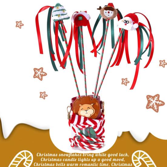 

Игрушка-палочка для кошек, рождественская интерактивная серия для отдыха, удочка для домашних животных, ПВХ, игрушка для кошек с плюшевой куклой, аксессуары для домашних животных