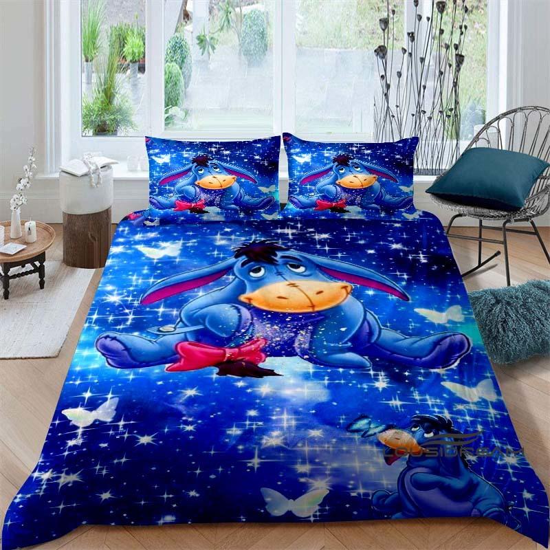 

(Eeyore) Bedding Set, 3D Printed Cartoon Pattern Duvet Cover, Soft and Comfortable, King Size, Suitable as a Gift for Boys and 135X200cm
