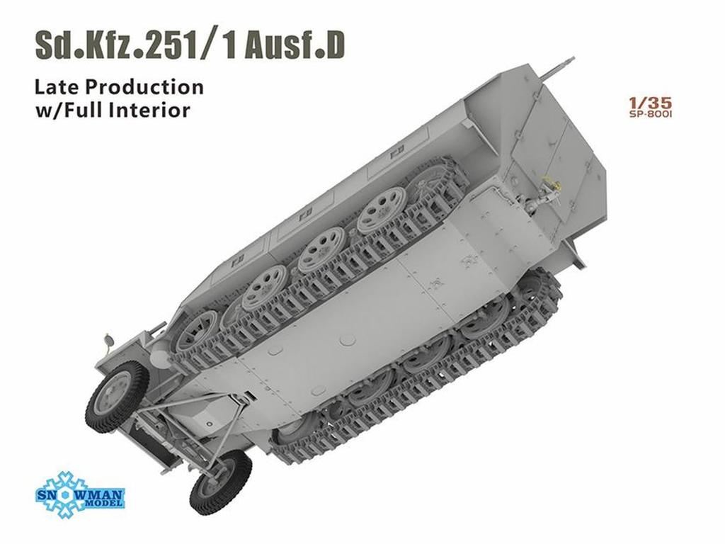 Snowman Models German Sdkfz Late Armored Personnel Carrier Plastic Model Kit SP358001 1/35 251/1D (Military Vehicle)
