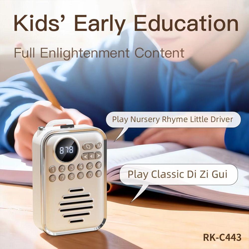 400mAh Battery Clip-On Radio Bluetooth Speaker Rechargeable Battery Portable FM Radio Home Decor