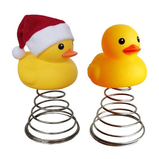 Yellow Duck Christmas Tree Topper Decoration Reusable 3D Spring Duck Xmas Tree Top Ornament Christmas Party Supplies