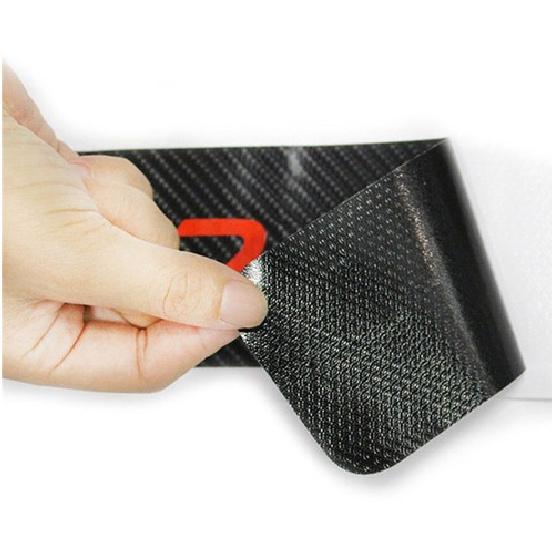 4PCS Carbon Fiber Car Door Plate Sill Scuff Cover Protector Anti-Scratch Sticker