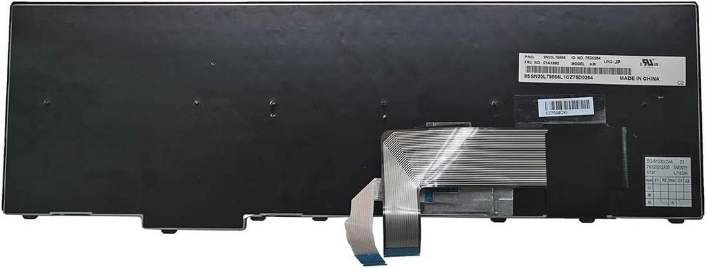 (Replacement) Compatible with Lenovo ThinkPad L570, L560, and T550 Japanese Keyboard (Black) FRU No. 01AX682
