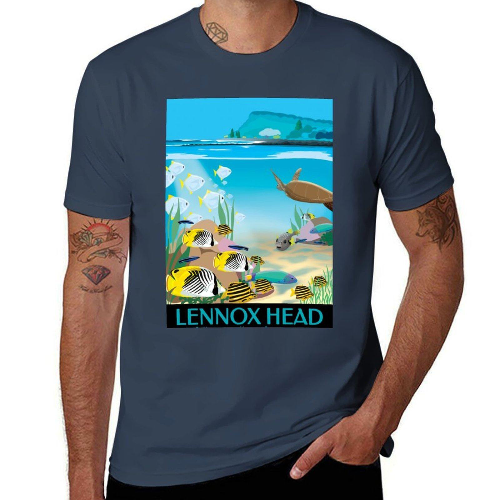 Lennox Head Vintage Style Travel Art Tshirt Outdoor Activity Sports Tshirt S