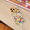 Full screen rabbit is suitable for Apple 17 cartoon 16promax silicone 15 soft 14 lanyard 13 female 12 anti-drop mobile phone case