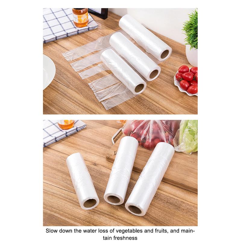 100 Pcs Plastic Bags Food Grade Fresh Preserving Bags Food Fruit Storage Bag Fresh Keeping Disposable Kitchen Packaging Bags