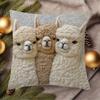 2D Print No Pillow Insert Cute Alpaca Pillow Cover Soft Short Plush Sofa Cushion Cover Car Bedside Decorative Pillowcase