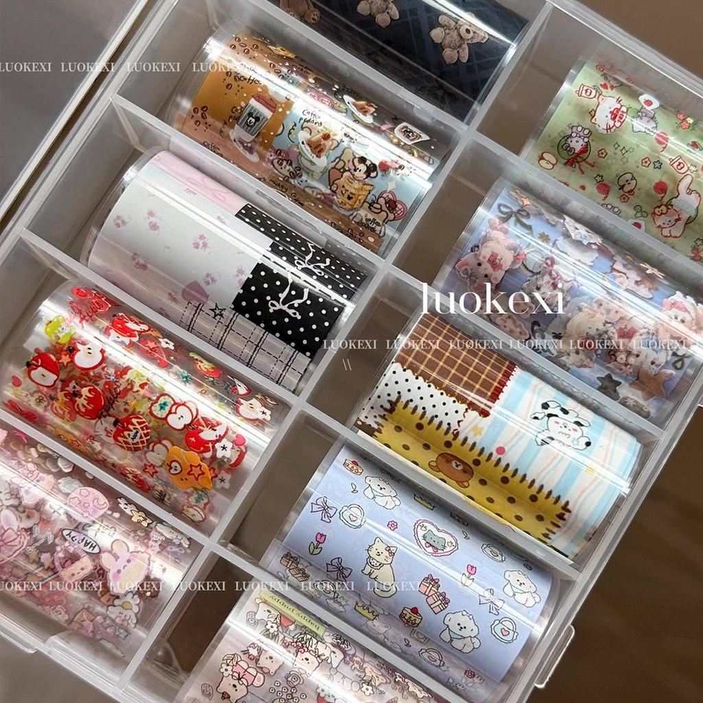 Starry Sky Cat Cartoon Nail Art Stickers Set