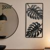 Entrance Hall Wall Decor Gold Metal Monstera & Palm Leaf Art 3D Hollow