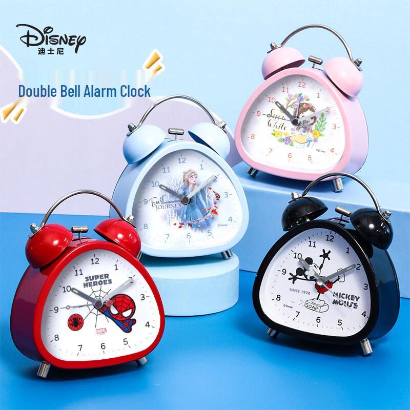 Disney Cartoon Silent Luminous Twin Bell Alarm Clock