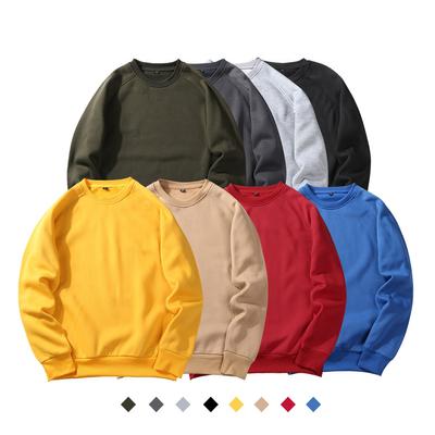 Sweatshirt Männer Retro Stil Trend Einfarbig Einsatz Farbe Rundhals Pullover Frühling und Herbst Langarm Pullover Shirt